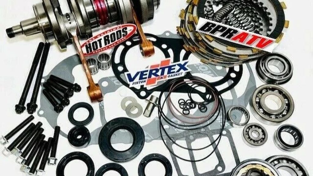 Complete Stroker Engine Kit featuring Hot Rods crankshaft, Vertex gaskets, and various bearings, seals, and hardware components